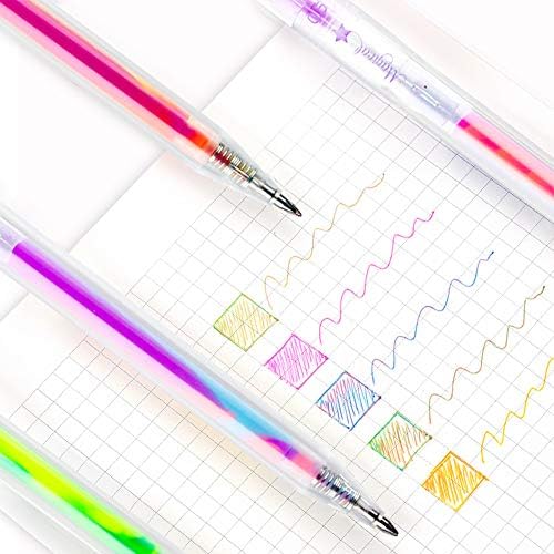 טומורוטק [10 מארז] ערבוב של 3 צבעים קסם ג ' ל עטים נשלף צבעוני כדורי עט סט לכיתה הערות, לשרבט רעיונות ציור שרטוט,